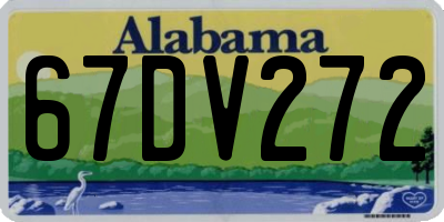 AL license plate 67DV272