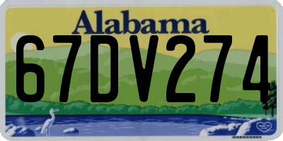 AL license plate 67DV274