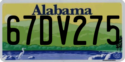 AL license plate 67DV275