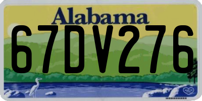 AL license plate 67DV276