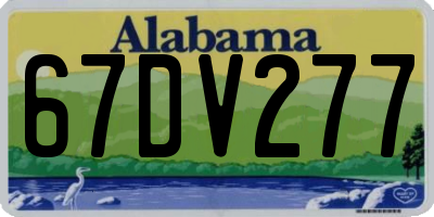 AL license plate 67DV277