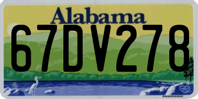 AL license plate 67DV278