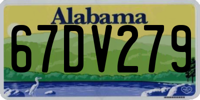 AL license plate 67DV279