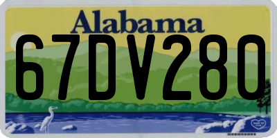 AL license plate 67DV280