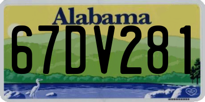 AL license plate 67DV281