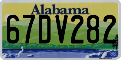 AL license plate 67DV282