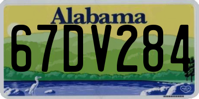 AL license plate 67DV284