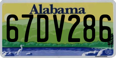 AL license plate 67DV286