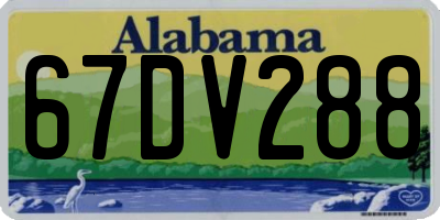 AL license plate 67DV288