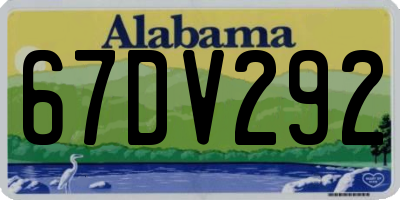 AL license plate 67DV292