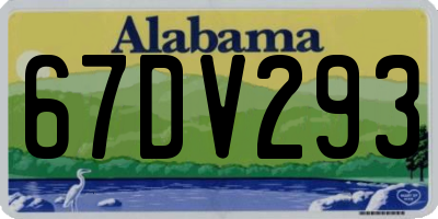 AL license plate 67DV293