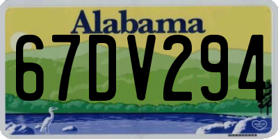 AL license plate 67DV294