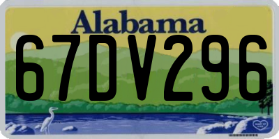 AL license plate 67DV296