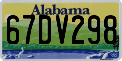 AL license plate 67DV298