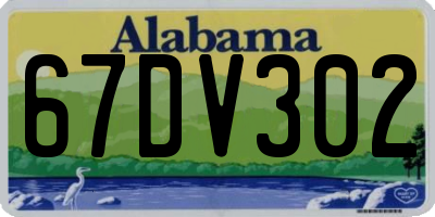 AL license plate 67DV302