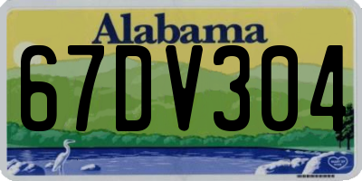 AL license plate 67DV304