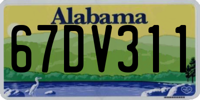 AL license plate 67DV311