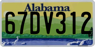 AL license plate 67DV312