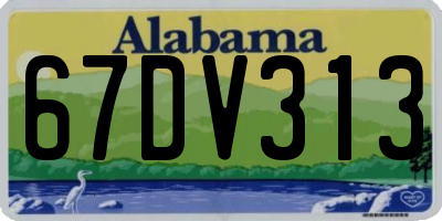 AL license plate 67DV313