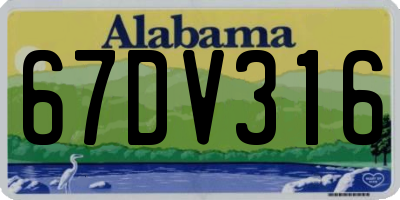 AL license plate 67DV316