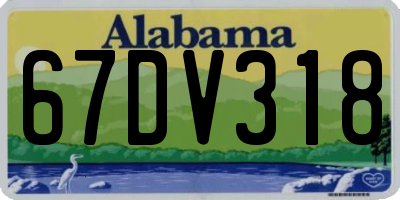 AL license plate 67DV318