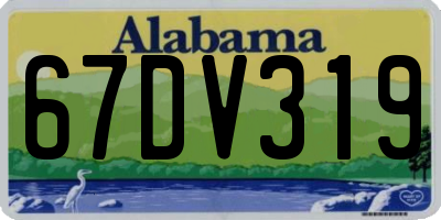 AL license plate 67DV319