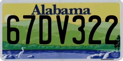 AL license plate 67DV322