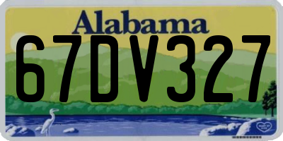 AL license plate 67DV327