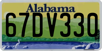 AL license plate 67DV330