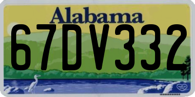 AL license plate 67DV332