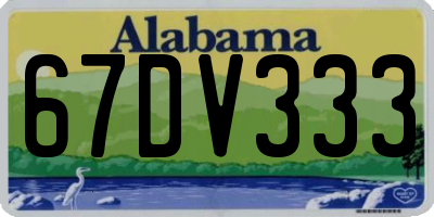 AL license plate 67DV333