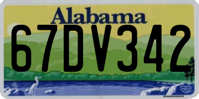 AL license plate 67DV342