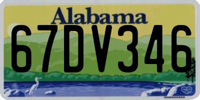 AL license plate 67DV346