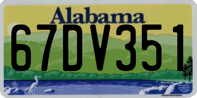 AL license plate 67DV351