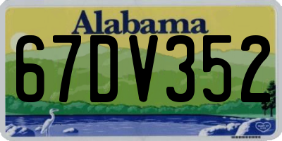 AL license plate 67DV352