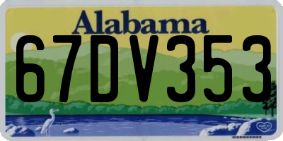 AL license plate 67DV353