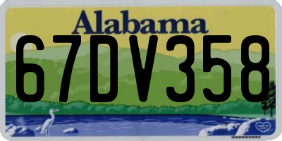 AL license plate 67DV358