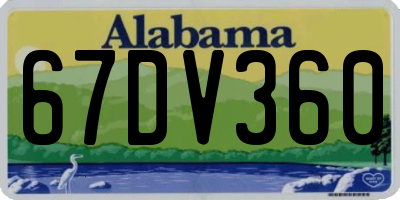 AL license plate 67DV360