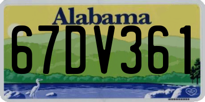 AL license plate 67DV361