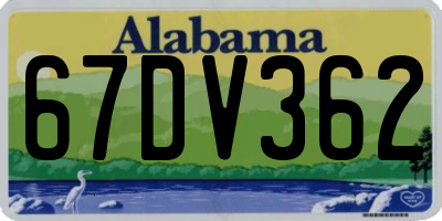 AL license plate 67DV362