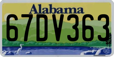 AL license plate 67DV363