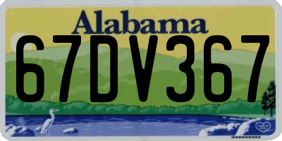 AL license plate 67DV367