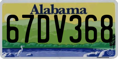 AL license plate 67DV368