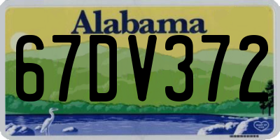 AL license plate 67DV372