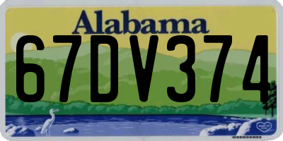 AL license plate 67DV374