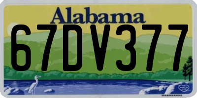 AL license plate 67DV377