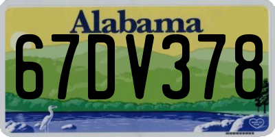 AL license plate 67DV378