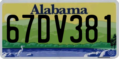 AL license plate 67DV381