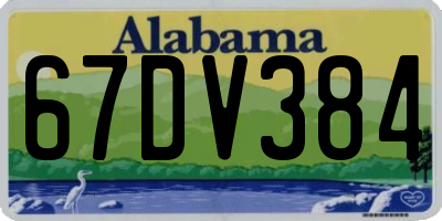 AL license plate 67DV384