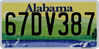 AL license plate 67DV387